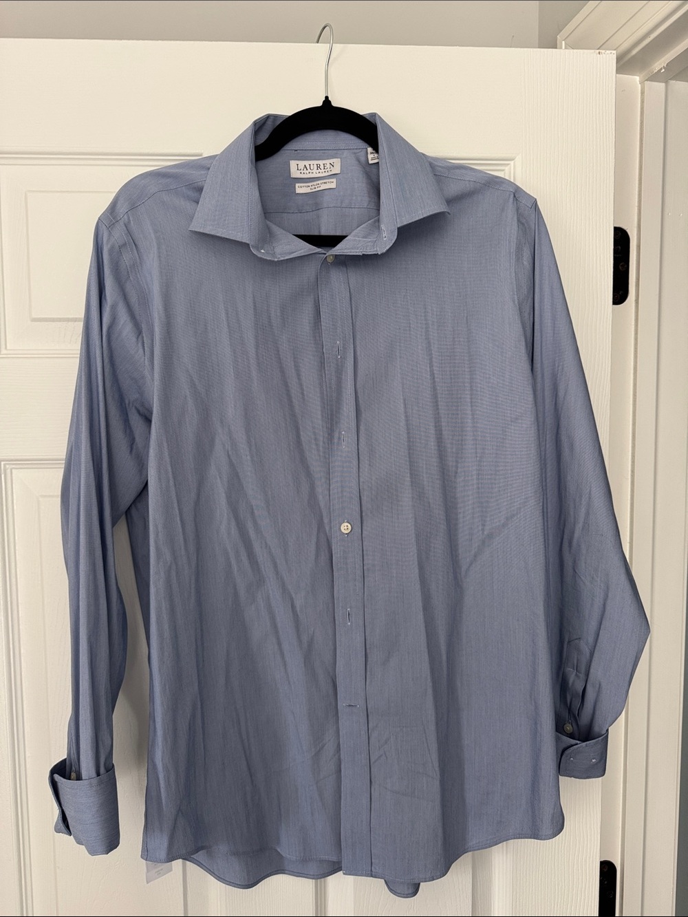 Lauren Ralph Lauren Men's Pale Blue Long-Sleeve Dress Shirt